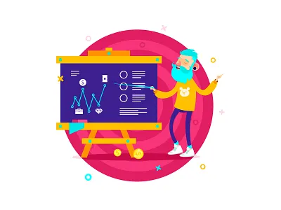 Success plan art charaсter design good illustraton luck plan success web