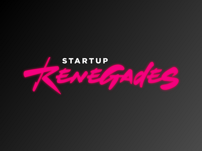 Renegades adobe black design illustration logo pink renegades startup white