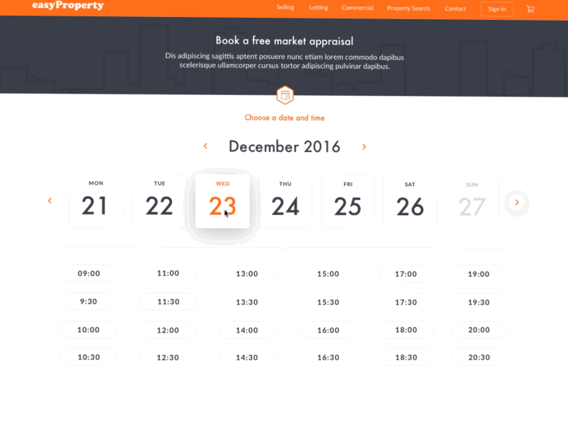 Market Appraisal Form for Easy Property ixd principle for mac product design prototype ui ui animation