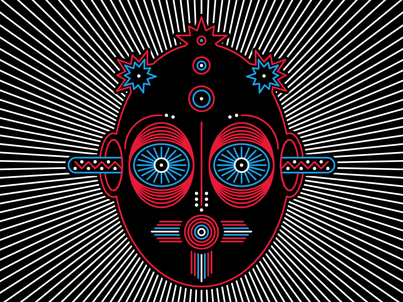 Mask V after effects art gif mask