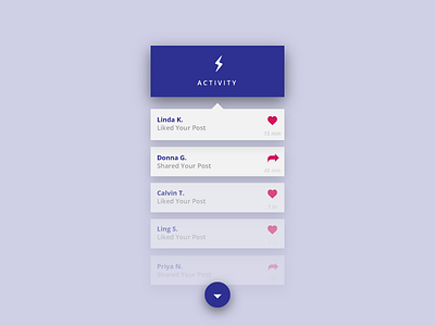 Daily Ui Challenge 047 - Activity Feed 047 app dailyui feed flat design gui icon minimal mobile notification ui ux