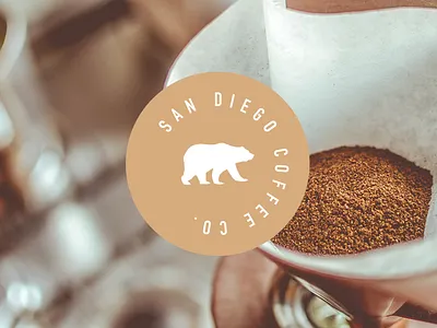 San Diego Coffee Co. brand branding cafe california clean coffee concept logo modern san diego