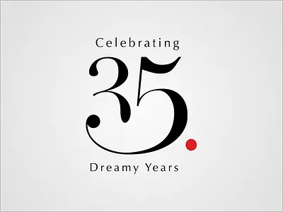 35 years - logo dreamy logo typograpy years