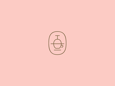 Coffee & Wine branding coffee dc logo mark minimal pink wine