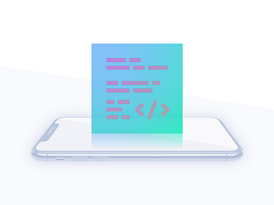 Mobile Development coding gradient iphone x