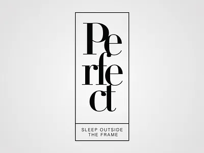 "Perfect" - beds set logo logo typograpy