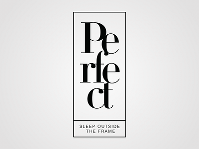"Perfect" - beds set logo logo typograpy