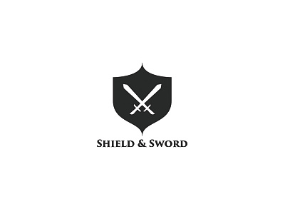 Sword & Shield branding logo minimal modern thirtylogos