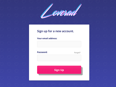 Love & Purple 001 dailyui dailyui001 signup