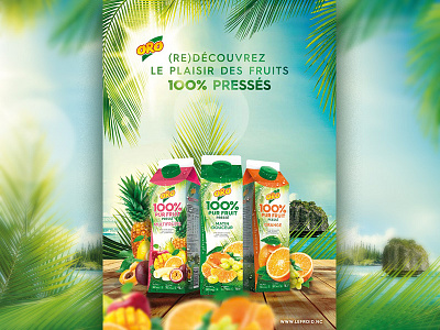 Oro 100% 100 caledonia fresh fruit isle juice multifruits orange oro paradise percent pines