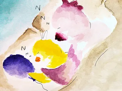 "Effi's Birthday" - Children's Book childrens book illustration watercolors