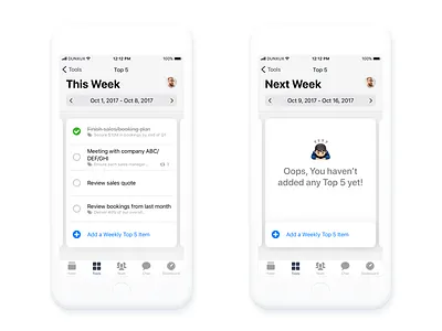 Top 5 todo list iOS 11 mobile app design emoji icon ios ios 11 iphone list mobile todo