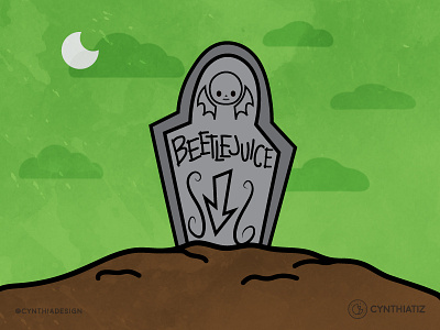 Beetlejuice beetlejuice design grave halloween illustration october spooky vector