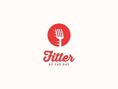 Fitter by the Day day design exercise fast fit follow me food fork logo nutrition size