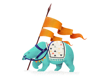 Bear 2d animals bear behance character colour flat illustration shafmajeed texture vector