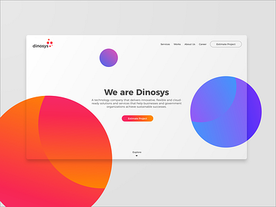 Corporate Landing page banner circle hero header interaction landing page minimalistic quotation request ui ui design vietnam website