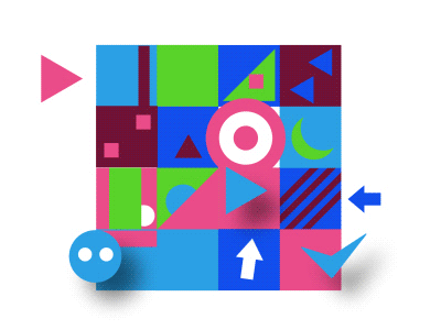 Abstract Squares Logo abstract after animation dynamic effects figures flat kinetic logo shape square