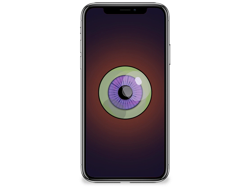 eyePhone animation halloween illustration interaction design iphone iphone x motion design principle ui ux