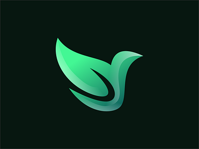 Bird Leaf bird green hand leaf logo peace pigeon smooth wing