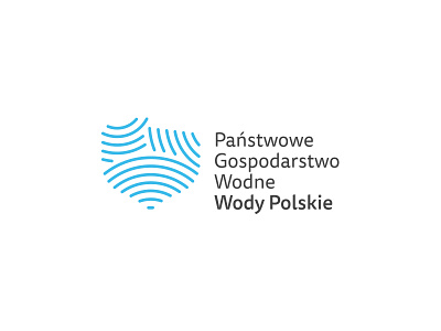 National Water Management c4 blue country dipe drop line logo poland water wave