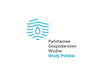 National Water Management c2 blue country dipe drop line logo poland water wave