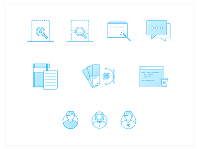 Placeholder Set geometry icon illustration placeholder