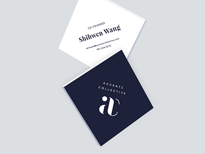 AC Business Card accents collective branding business card graphic design