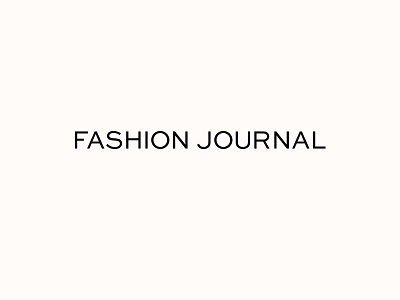 Fashion Journal logotype branding fashion journal logotype nude sans serif