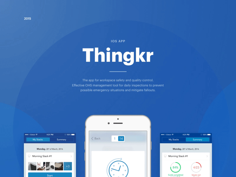 Thingkr | Behance Case Study animation app card case comments eleken inspect management switch ui ux