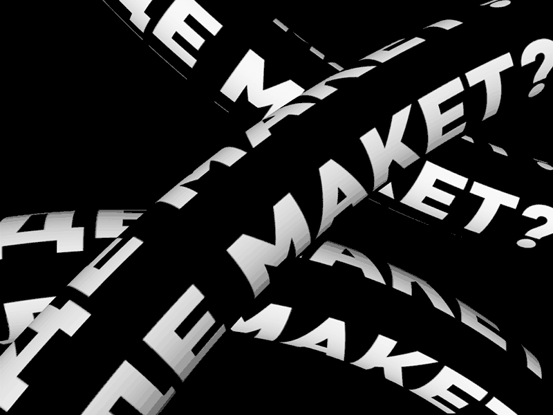 Where is your design? 3d animation black gif loop typography white