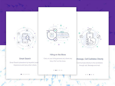 On-boarding Page - Set 1 for Naukri Recruiter App app illustration naukri recruiter on boarding pictograph ui ux