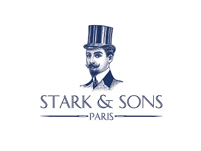 Stark & Sons Logo artdirection branding design illustration logo logodesign logotype logotypedesign portrait typography