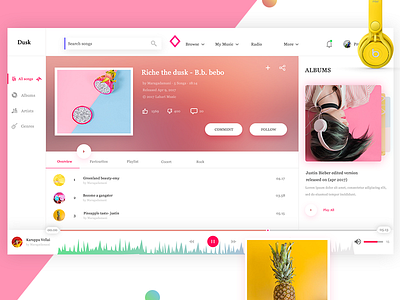 Music Player web music music player player trendy ui ux web