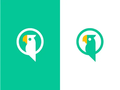 Talkivy / parrot / chat bubble / logo design animal bird branding chat bubble icon language logo mascot parrot smart