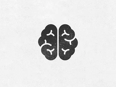 brain black brain logo mark partten
