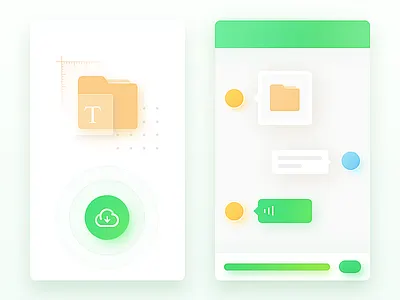 Work file transfer app color design files icon message mobile transfer ui ux wechat work