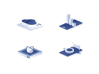 Icon Set design gradient graph graphic icon isometric set texture