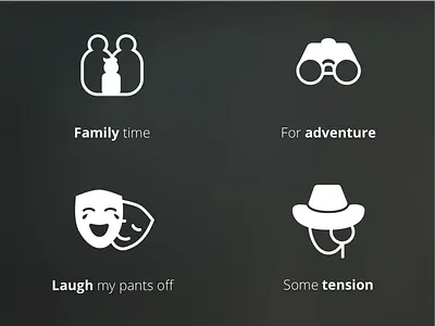 MovieNight's icon set adventure comedy family tension