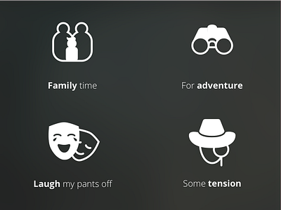 MovieNight's icon set adventure comedy family tension
