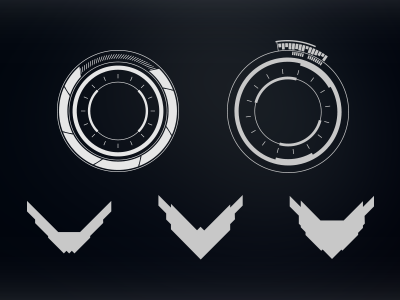 Robothorium Hud design icons sci fi ui art video game