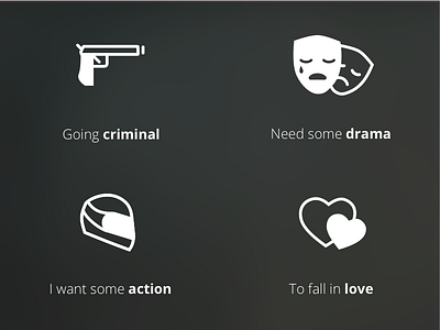 MovieNight's icon set action crime drama romance