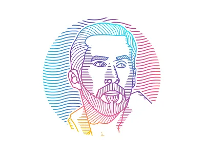 Blade Runner 2049 Lineart Portrait 3d adobe gradient hollywood illustration illustrative lineart portrait ryangosling vector