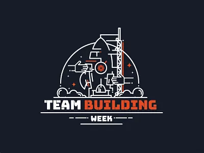 Team Building Week Queretaro illustration logo nearsoft outline