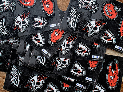 Stickers! boo edition halloween illustration limited monster orange pumpkin shop skull stickers texture