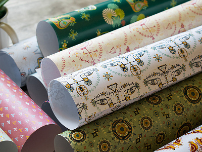 wrapping papers birds