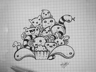 Doodle 2d art doodle drawings fine illustrations line