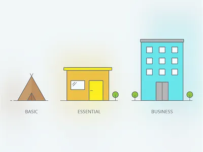 Statusbrew pricing plans illustration art building hut illustration pricing tent vector