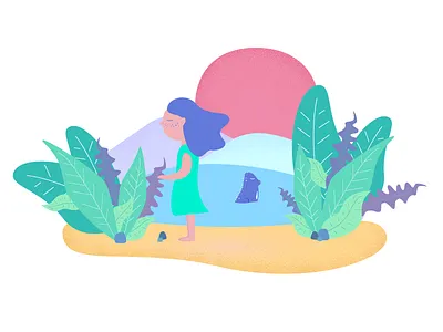 Magic Travel beach dinosaur friends girl lake magic mountain nature plants summer sunset travel