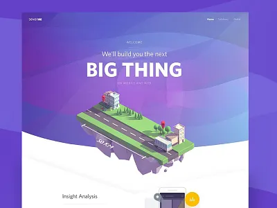 Seven RE illustrations b3d blender illustration island isometric low poly render sevenre ui ux website