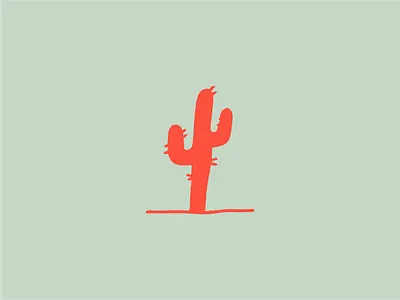 Look Mom! A red cactus! builtbyluke cactus hand drawn illustration